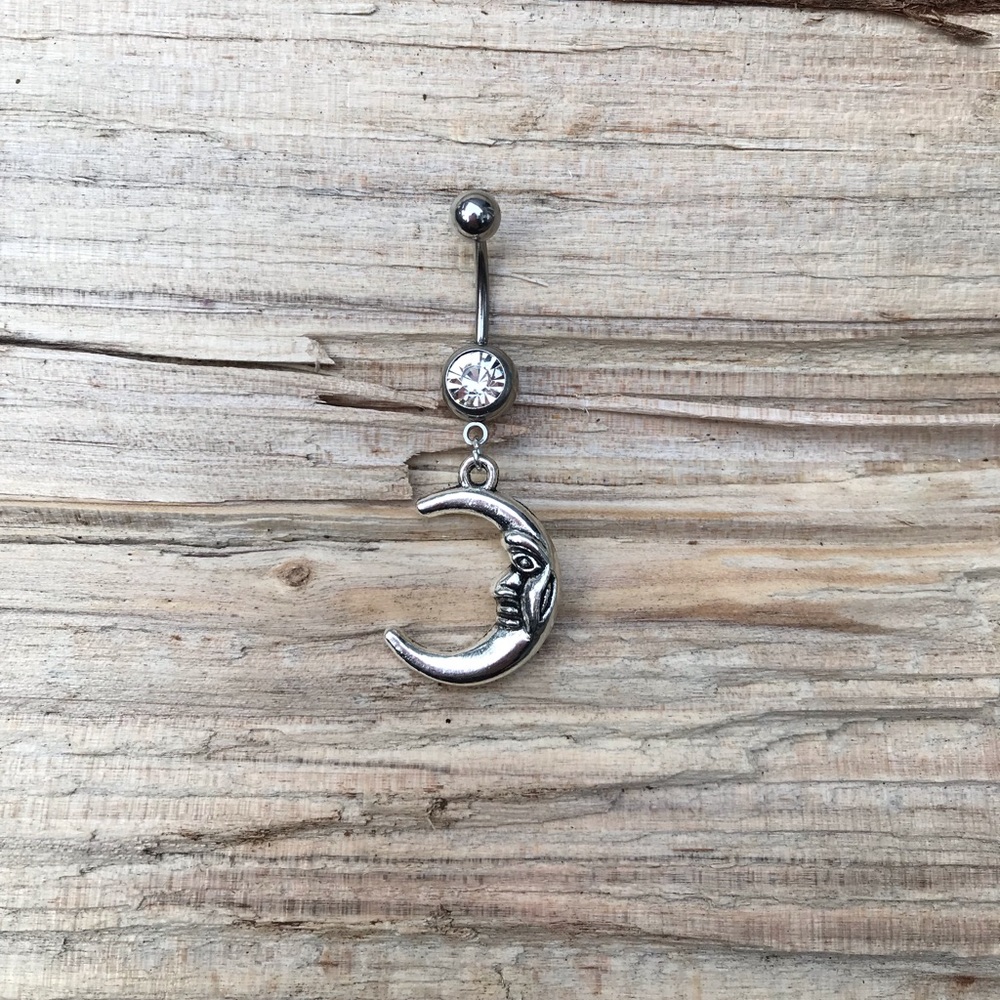 Moon Belly Button Ring